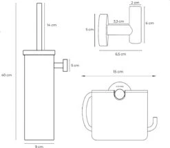 Toiletaccessoireset Zwart 3-delig - Luxe Toilet Set - Toiletborstel Met Houder - Toiletrolhouder Met Klep - Handdoekhaak -Badkamer Accessoires Winkel 1200x1039