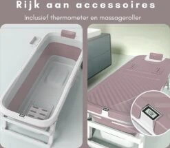 Livista® - Opvouwbaar Bad - Roze - Zitbad - Inklapbaar - Bath Bucket - 150 CM LANG - XL - Incl. Thermometer & Onderwater LED Lichten -Badkamer Accessoires Winkel 1200x1043 4
