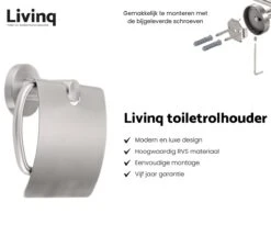 Toiletaccessoireset RVS 4-delig - Luxe Toilet Set - Toiletborstel Met Houder - Toiletrolhouder Met Klep - Reserverolhouder - Handdoekhaak - Zilver - Toiletset -Badkamer Accessoires Winkel 1200x1044