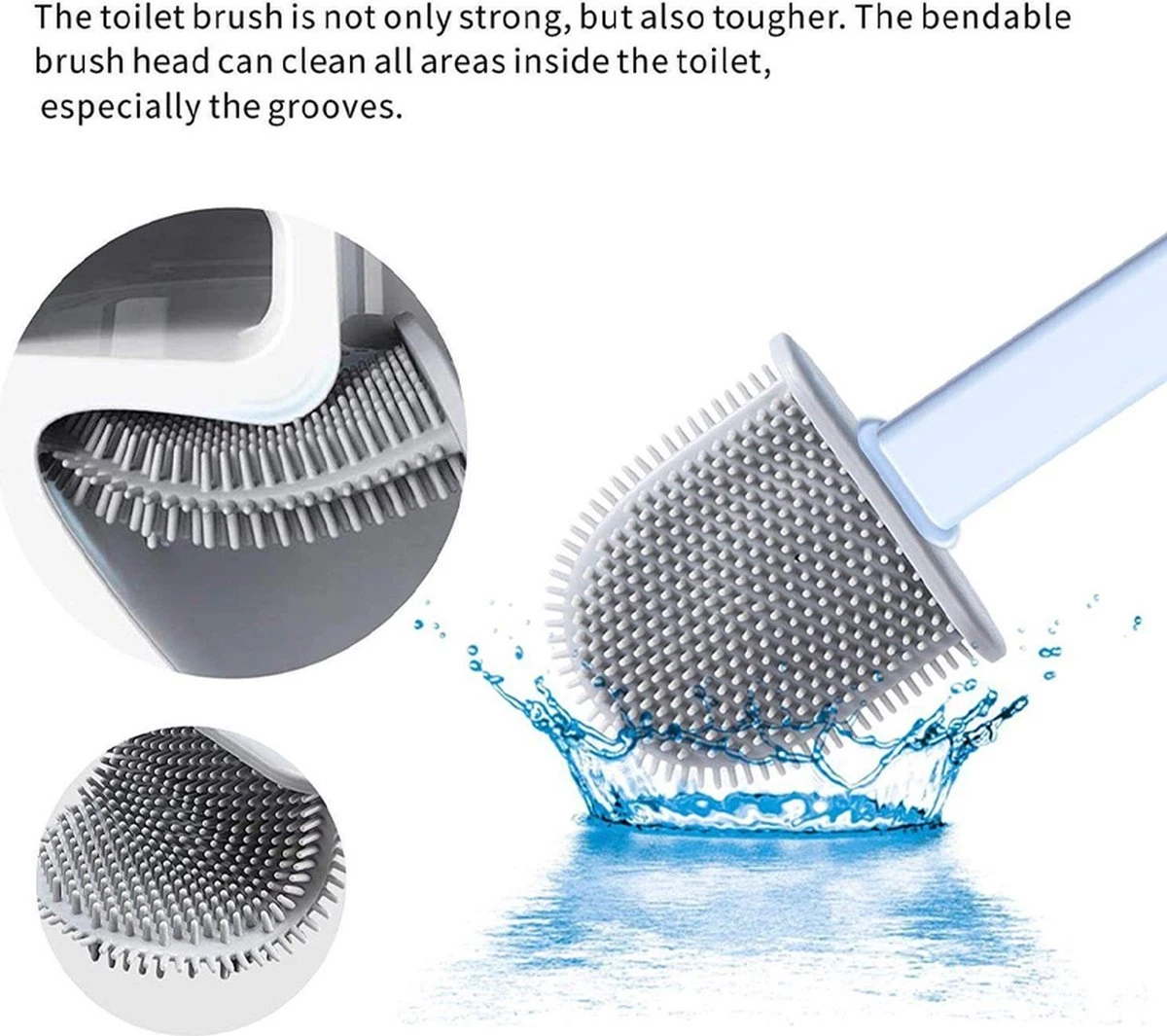 Merkloos WC Borstel Met Houder- Toiletborstel - Duurzame Wc Borstel - Zwart 4 Merkloos WC Borstel Met Houder- Toiletborstel - Duurzame Wc Borstel - Zwart - Afbeelding 2