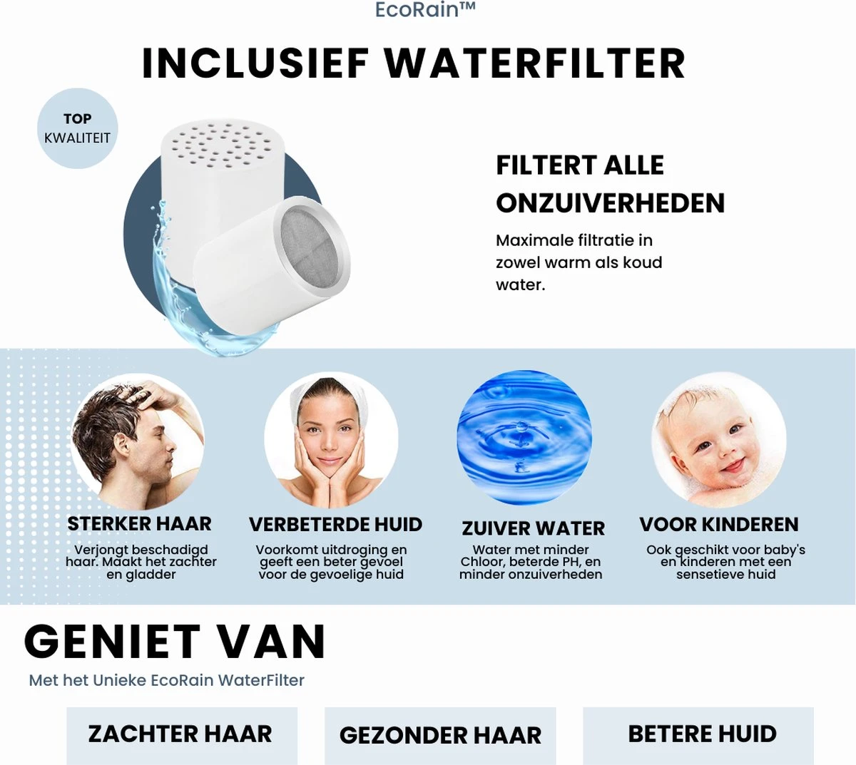 EcoRain™ Waterbesparende Douchekop Mark Met WATERFILTER - 50% Waterbesparend - Regendouche - 5 Sproeistanden - Hoge Druk - Betere Huid - Handdouche - Luxe Moderne Douchekop - Hoge Kwaliteit - Chrome 8 EcoRain™ Waterbesparende Douchekop Mark Met WATERFILTER - 50% Waterbesparend - Regendouche - 5 Sproeistanden - Hoge Druk - Betere Huid - Handdouche - Luxe Moderne Douchekop - Hoge Kwaliteit - Chrome - Afbeelding 6