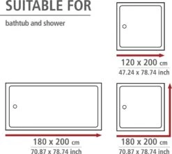 WENKO Anti-schimmel Douchegordijn Uni Wit 180x200cm Polyester Inclusief Ophangringen -Badkamer Accessoires Winkel 1200x1076 2