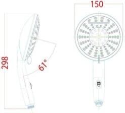 SCHÜTTE Niagara Handdouche - Douchekop Ø 15 Cm - 5 Standen - Watervaluitloop - Waterstop - Chroom 37 SCHÜTTE Niagara Handdouche - Douchekop Ø 15 Cm - 5 Standen - Watervaluitloop - Waterstop - Chroom -Badkamer Accessoires Winkel 1200x1089 9