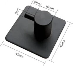 Merkloos Handdoekhaak Set Van 4 Stuks Zonder Boren RVS Zwart Vierkant Zelfklevend Badjas Theedoek Hanger Keuken Badkamer Handdoek Haakjes -Badkamer Accessoires Winkel 1200x1100