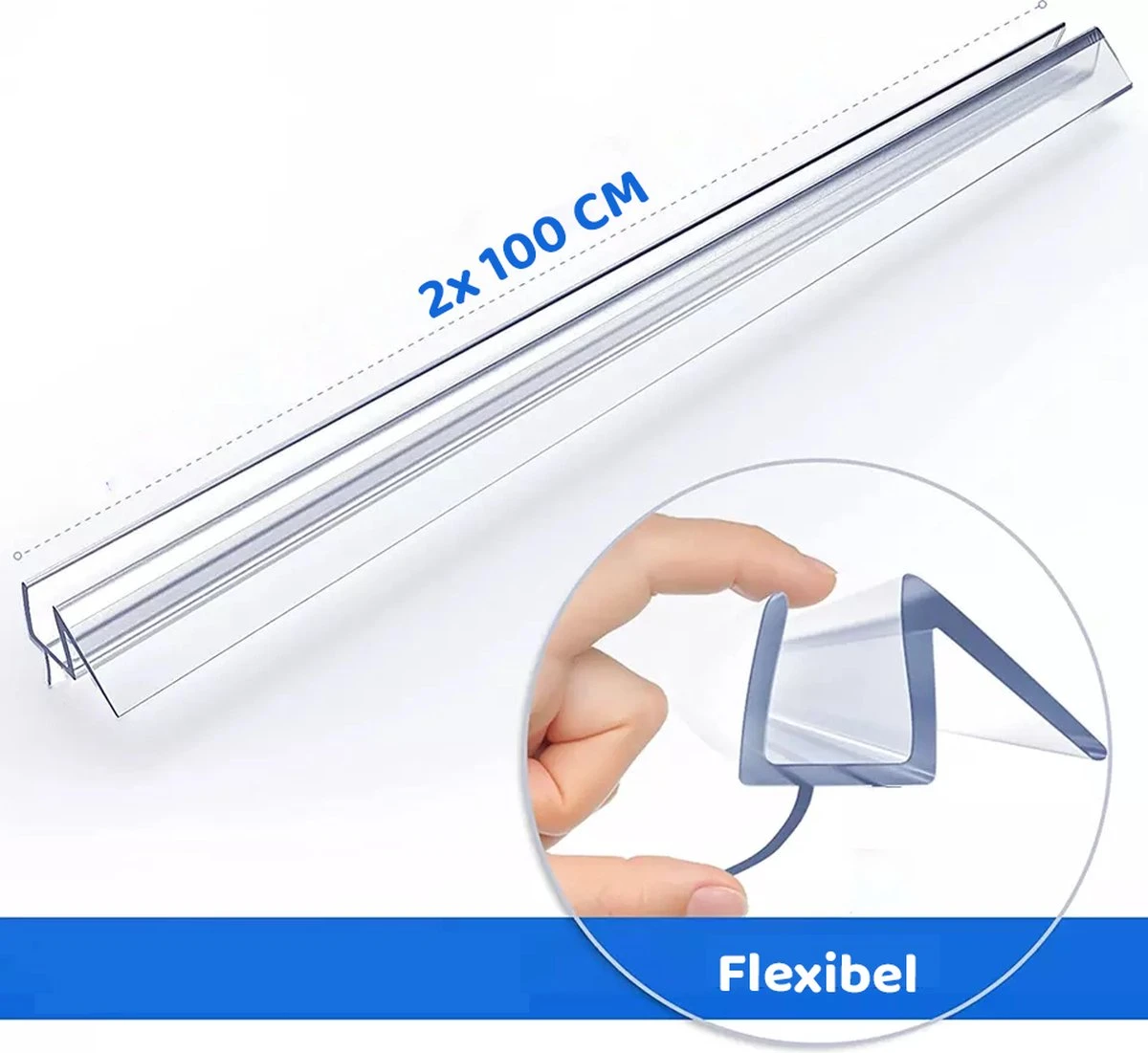 Minismus Douchedeurafdichting Met Waterkering (2 Strips Van 1 Meter, Makkelijk Inkortbaar) - Waterstopper Geschikt Voor Glas Van 6 Tot 8 Mm - Douchedorpel - Lekstrip Voor Horizontale Bevestiging 8 Minismus Douchedeurafdichting Met Waterkering (2 Strips Van 1 Meter, Makkelijk Inkortbaar) - Waterstopper Geschikt Voor Glas Van 6 Tot 8 Mm - Douchedorpel - Lekstrip Voor Horizontale Bevestiging - Afbeelding 6