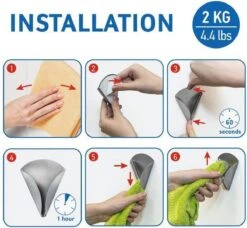 Zelfklevende Handdoekhouder Haakjes Set - Wand Ophang Haak Zelfklevend -Handdoekklem Keuken Ophanghaak Zonder Boren - Wand Theedoek / Handdoek Klem Houder - RVS - Set Van 4 Stuks - EVA 10 Zelfklevende Handdoekhouder Haakjes Set - Wand Ophang Haak Zelfklevend -Handdoekklem Keuken Ophanghaak Zonder Boren - Wand Theedoek / Handdoek Klem Houder - RVS - Set Van 4 Stuks - EVA -Badkamer Accessoires Winkel 1200x1109 1