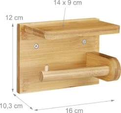 Relaxdays Toiletrolhouder Met Plankje - Wc-rolhouder Bamboe - Rolhouder Toilet - Hout 14 Relaxdays Toiletrolhouder Met Plankje - Wc-rolhouder Bamboe - Rolhouder Toilet - Hout -Badkamer Accessoires Winkel 1200x1111 1