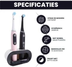 Lenga Tandenborstelhouder - Elektrische Tandenborstel Houder - Dubbele Tandenborstel Houder - Tandenborstel Houder Zwart -Badkamer Accessoires Winkel 1200x1127 2