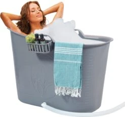 Zitbad Voor Volwassenen - Bath Bucket - Grijs - 200L -Badkamer Accessoires Winkel 1200x1127 3