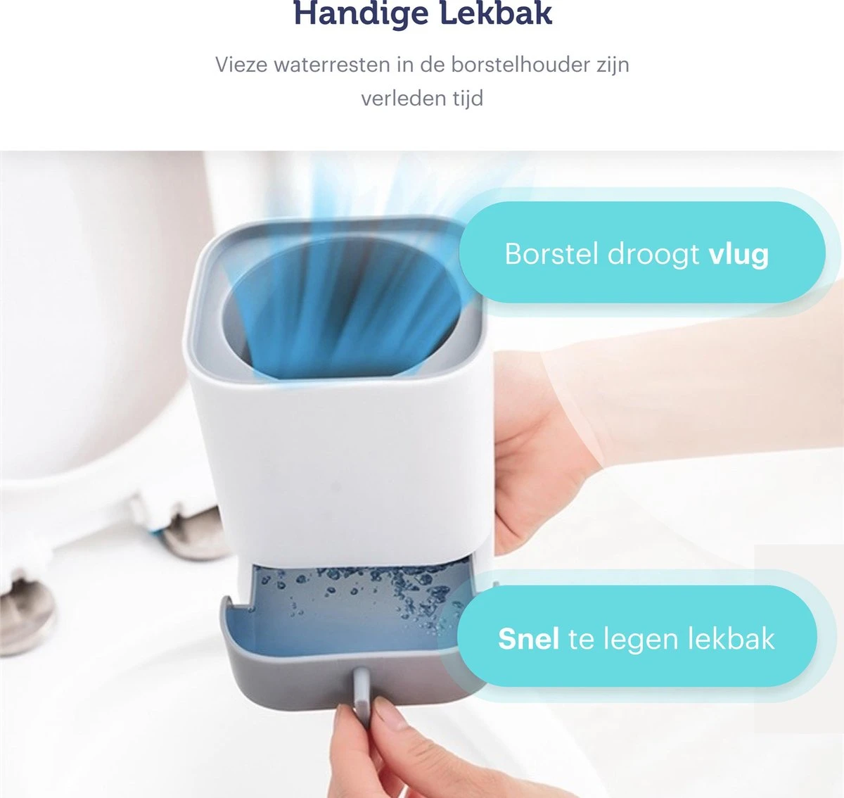 WC Borstel - Toiletborstel - WC Borstel Met Houder - Siliconen Toiletborstel - Vrijstaand Of Hangend - Slimme Lekbak - Optimale Hygiëne 12 WC Borstel - Toiletborstel - WC Borstel Met Houder - Siliconen Toiletborstel - Vrijstaand Of Hangend - Slimme Lekbak - Optimale Hygiëne - Afbeelding 10