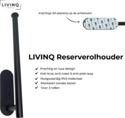Toiletset Zwart 4-delig - Toiletaccessoireset - Toiletborstelhouder - Toiletrolhouder - Reserverolhouder - Handdoekhaakjes - RVS - Toilet Accessoires Set - Badkamer -Badkamer Accessoires Winkel 1200x1138 1