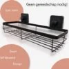 Merkloos Zelfklevend Zwart Doucherek - Ophangbaar Badrek Met Zuignap - Hangend Badkamer Rekje - Douchemandje Voor Muur/Wand Bevestiging -Badkamer Accessoires Winkel 1200x1140 3