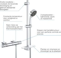 GROHE QuickFix Precision Feel Thermostatische Douchekraan - Met Glijstangset - EcoJoy - CoolTouch - Chroom - 34791000 14 GROHE QuickFix Precision Feel Thermostatische Douchekraan - Met Glijstangset - EcoJoy - CoolTouch - Chroom - 34791000 -Badkamer Accessoires Winkel 1200x1143 8