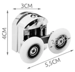T.R. Goods - Douchedeur Wielen Set Van 8 Stuks Verchroomd - Roestvrij Verchroomd - Reserve Douche Deur Rollers Geleiders Rolletjes - Schuifdeur Katrollen Douchecabine Wieltjes - Set Van 8 Stuks -Badkamer Accessoires Winkel 1200x1152 6