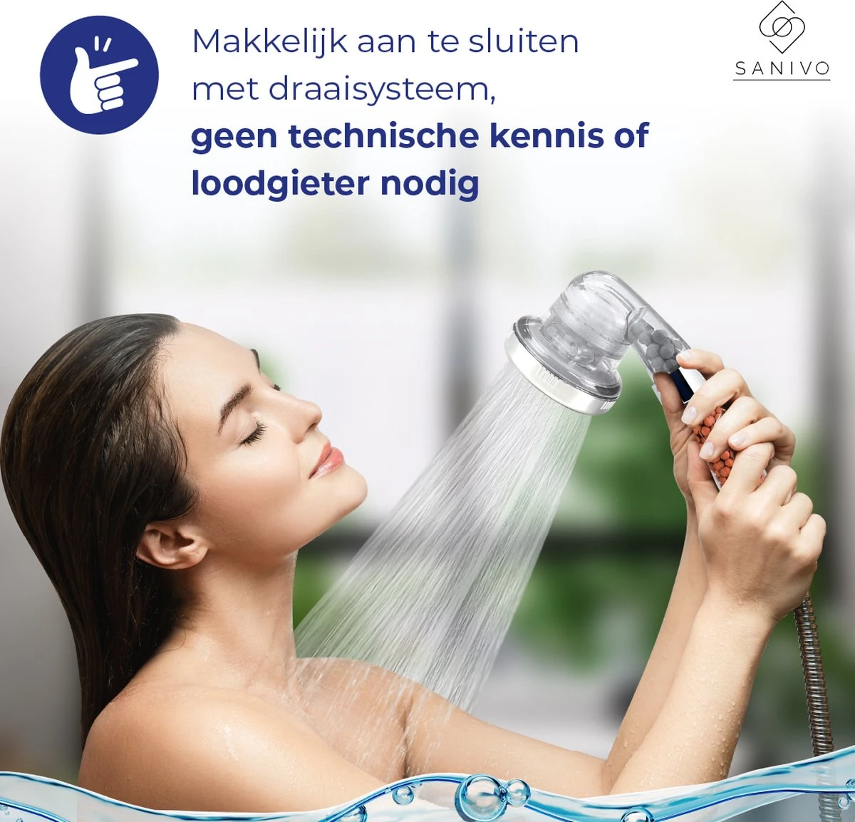 Waterbesparende Douchekop Ionische Douchekop Incl. Doucheslang - Douchefilter - Waterfilter - Handdouche - Met Mineraalstenen - Douchekop Met Slang – Transparant – Incl. Doucheslang 5 Waterbesparende Douchekop Ionische Douchekop Incl. Doucheslang - Douchefilter - Waterfilter - Handdouche - Met Mineraalstenen - Douchekop Met Slang – Transparant – Incl. Doucheslang - Afbeelding 3