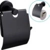 Sanics Toiletrolhouder Zwart Met Klep - WC Rolhouder RVS Inclusief Montage Set - Closetrolhouder -Badkamer Accessoires Winkel 1200x1159 1