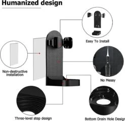 Tandenborstelhouder - Houder Elektrische Tandenborstel - Kleur Zwart - Zonder Boren - Geschikt Voor Oral B Toothbrush - Zelfklevend Hangende Houder -Badkamer Accessoires Winkel 1200x1165 3