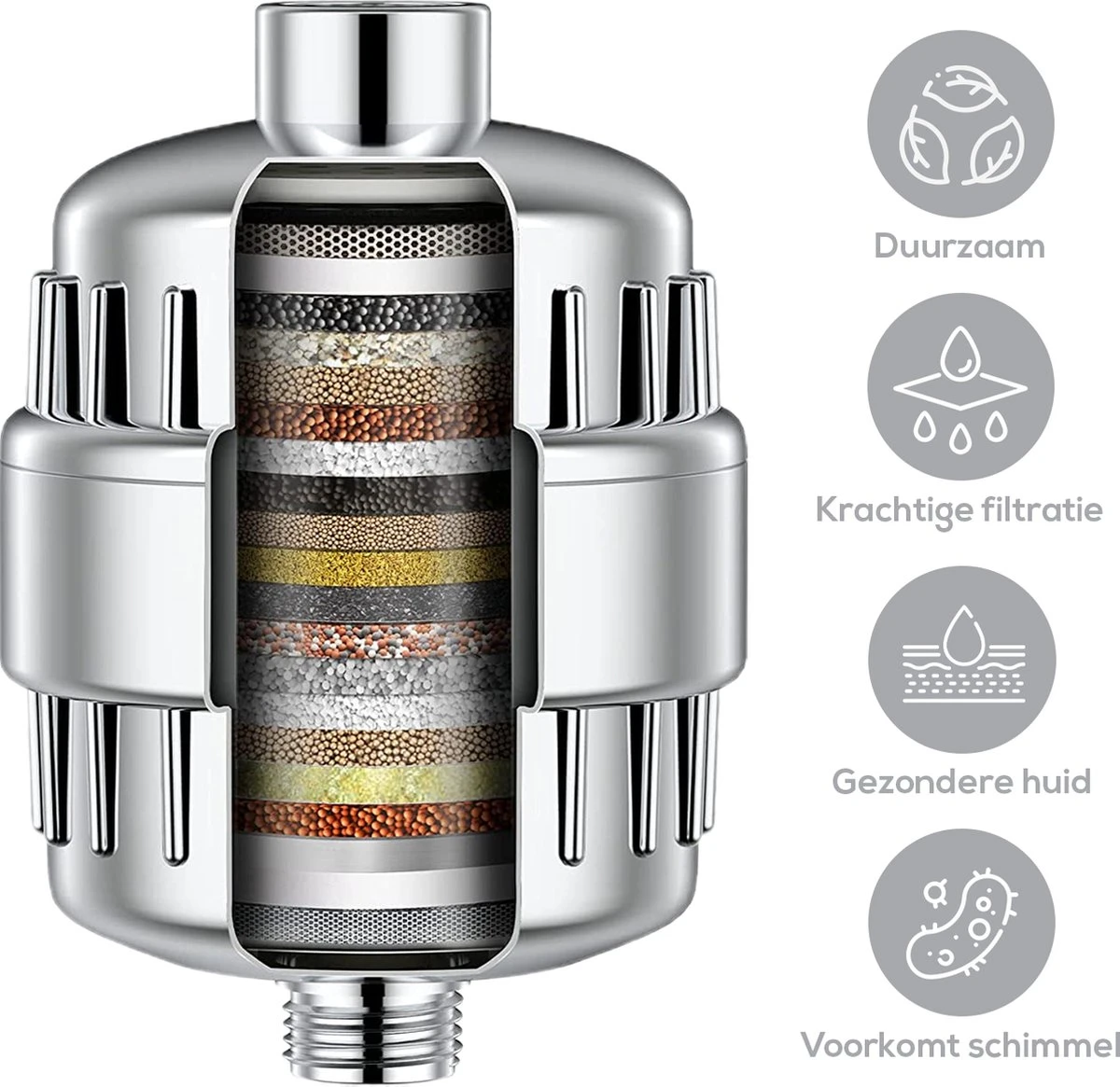 Madine Professionele Douchefilter - Waterfilter Voor Douchekop - Shower Filter - Waterfilter - Kraanfilter 7 Madine Professionele Douchefilter - Waterfilter Voor Douchekop - Shower Filter - Waterfilter - Kraanfilter - Afbeelding 5