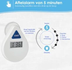 Douchetimer - Douchewekker - Showertimer - Douche Klok - Douchecoach - Met Zuignap - Waterbesparend - Digitaal - 5 Minuten -Badkamer Accessoires Winkel 1200x1166 5