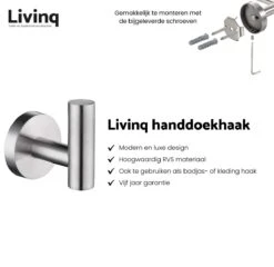 Toiletaccessoireset RVS 4-delig - Luxe Toilet Set - Toiletborstel Met Houder - Toiletrolhouder Met Klep - Reserverolhouder - Handdoekhaak - Zilver - Toiletset -Badkamer Accessoires Winkel 1200x1168 2