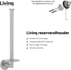 Toiletaccessoireset RVS 4-delig - Luxe Toilet Set - Toiletborstel Met Houder - Toiletrolhouder Met Klep - Reserverolhouder - Handdoekhaak - Zilver - Toiletset -Badkamer Accessoires Winkel 1200x1172 5