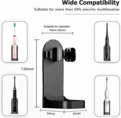Tandenborstelhouder - Houder Elektrische Tandenborstel - Kleur Zwart - Zonder Boren - Geschikt Voor Oral B Toothbrush - Zelfklevend Hangende Houder -Badkamer Accessoires Winkel 1200x1175 7