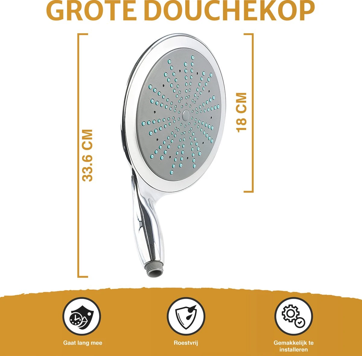 Grote Douchekop - 18cm - Levay ® 4 Grote Douchekop - 18cm - Levay ® - Afbeelding 2