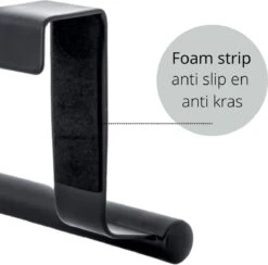 Handdoekstang VALI - 23cm - ZWART (keukenrekje - Handdoekhouder - Handdoekstang - Kastdeur Handdoekrek - Keukenkast Deur Handdoek/Vaatdoek Houder - Deurhanger - Deurhaak Keuken) -Badkamer Accessoires Winkel 1200x1187 2