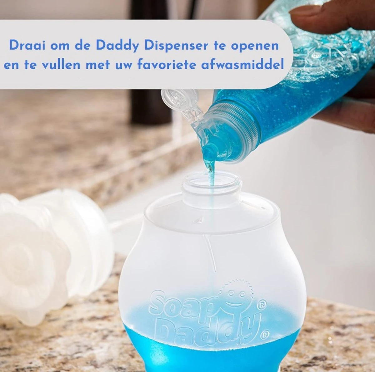 Scrub Daddy Zeepdispenser - Duel Action Soap Dispenser - Wonder WashUp 5 Scrub Daddy Zeepdispenser - Duel Action Soap Dispenser - Wonder WashUp - Afbeelding 3