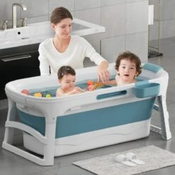 Simple Fix Zitbad - 115cm - Opvouwbaar Bad - Bath Bucket - Zitbad Voor Volwassenen & Kinderen - 160L - Blauw -Badkamer Accessoires Winkel 1200x1194 11