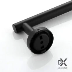 DesignX Toiletrolhouder Zwart - WC Rolhouder - Matte - Papier - Houder - Incl. Schroeven -Badkamer Accessoires Winkel 1200x1195