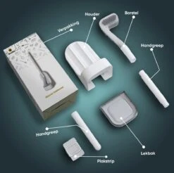 Bradey Toiletborstel Siliconen - WC Borstel Met Houder - Optimale Hygiëne - Golfclub-vorm - Komt In Alle Hoeken -Badkamer Accessoires Winkel 1200x1195 5