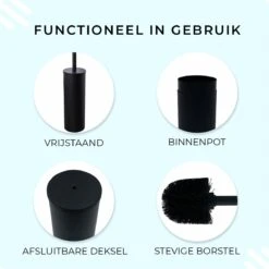 VDN Stainless Toiletborstel Met Houder - Toiletborstelhouder - Zwart - Wc Borstel Met Houder - RVS - Vrijstaand 9 VDN Stainless Toiletborstel Met Houder - Toiletborstelhouder - Zwart - Wc Borstel Met Houder - RVS - Vrijstaand -Badkamer Accessoires Winkel 1200x1198 12