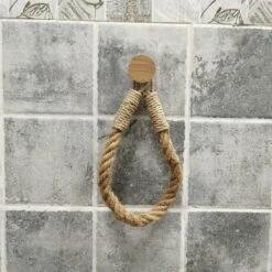 Jelta Toiletrolhouder Zonder Boren- Wc Rolhouder - Zuignap - Zelfklevend - Hout En Touw -Badkamer Accessoires Winkel 1200x1198 2