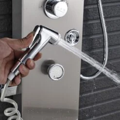 Douchepaneel Met Massage - Regendouche - Massage Jets - Waterval Douche - Met Thermostaatkraan En Handdouche - Zilver - Opbouw - Douchekop - Flanner® -Badkamer Accessoires Winkel 1200x1198 31