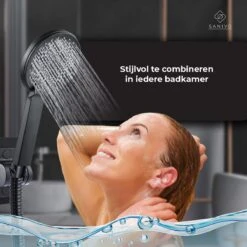 Doucheslang 150 Cm Chroom Zwart – Metaal – Anti-knik – Draaiaansluiting -Badkamer Accessoires Winkel 1200x1198 38