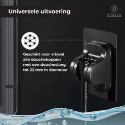 Douchekophouder Zwart Zelfklevend – Verstelbaar – Handdouchehouder – Douchekop Houder Zonder Boren -Badkamer Accessoires Winkel 1200x1198 41