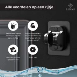 Douchekophouder Zwart Zelfklevend – Verstelbaar – Handdouchehouder – Douchekop Houder Zonder Boren -Badkamer Accessoires Winkel 1200x1198 43