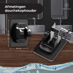 Douchekophouder Zwart Zelfklevend – Verstelbaar – Handdouchehouder – Douchekop Houder Zonder Boren -Badkamer Accessoires Winkel 1200x1198 44