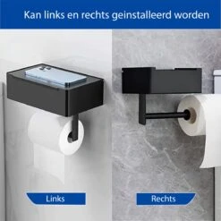 STARMAN WC Rolhouder - Toiletrolhouder Zwart - Badkamer Accessoires - WC Papier Houder -Badkamer Accessoires Winkel 1200x1198 5