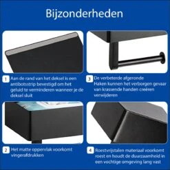 STARMAN WC Rolhouder - Toiletrolhouder Zwart - Badkamer Accessoires - WC Papier Houder -Badkamer Accessoires Winkel 1200x1198 6