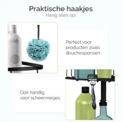 Goliving Doucherek - Doucherek Zonder Boren - Telescopisch Doucherek - Voor Plafonds Tot 2.9m Hoog - Zwart -Badkamer Accessoires Winkel 1200x1200 1029