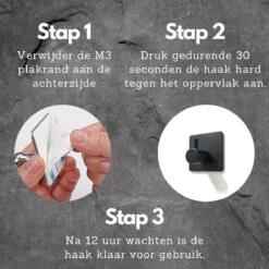 Merkloos Handdoekhaak Set Van 4 Stuks Zonder Boren RVS Zwart Vierkant Zelfklevend Badjas Theedoek Hanger Keuken Badkamer Handdoek Haakjes -Badkamer Accessoires Winkel 1200x1200 105