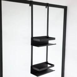 VDN Stainless Doucherek Zonder Boren - Doucherek Hangend - Doucherek Zwart - RVS - Doucherek Aan Douchewand - 2 Laags -Badkamer Accessoires Winkel 1200x1200 1062