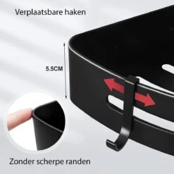Sens Design Doucherekjes Set Van 3 - Doucherek Zonder Boren - Zwart -Badkamer Accessoires Winkel 1200x1200 1065