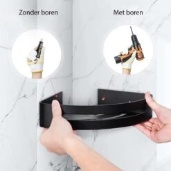 Sens Design Doucherekjes Set Van 3 - Doucherek Zonder Boren - Zwart -Badkamer Accessoires Winkel 1200x1200 1066