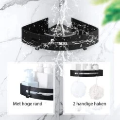 Sens Design Doucherekjes Set Van 3 - Doucherek Zonder Boren - Zwart -Badkamer Accessoires Winkel 1200x1200 1068