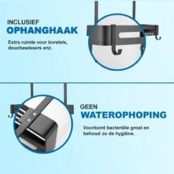 WITTS Doucherek - 2 Laags - Doucherek Zonder Boren - Doucherek Hangend - Doucherekje – Roestvrijj -Badkamer Accessoires Winkel 1200x1200 1078