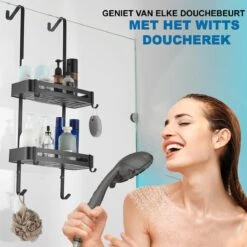WITTS Doucherek - 2 Laags - Doucherek Zonder Boren - Doucherek Hangend - Doucherekje – Roestvrijj -Badkamer Accessoires Winkel 1200x1200 1080