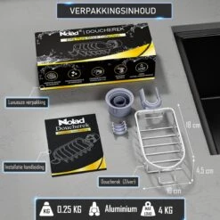 Nolad® - Doucherek Hangend - Doucherek Zonder Boren - Keukenrek - Gootsteen Organizer - Badkamer Accessoires - Zilver 14 Nolad® - Doucherek Hangend - Doucherek Zonder Boren - Keukenrek - Gootsteen Organizer - Badkamer Accessoires - Zilver -Badkamer Accessoires Winkel 1200x1200 1091